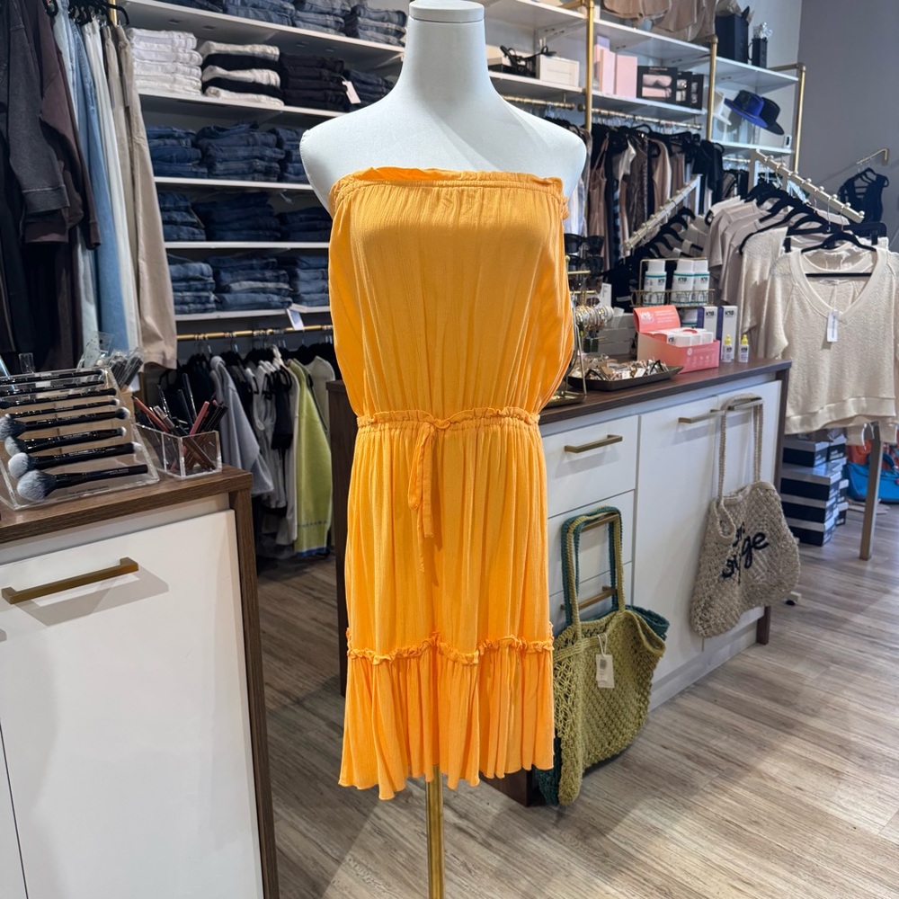 Elan Strapless Orange Dress